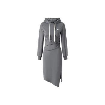 PEACEBIRD Long Sleeved Dresses Women's Gray