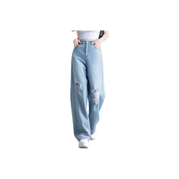You Cow Me Pants Jeans Women's Light Blue