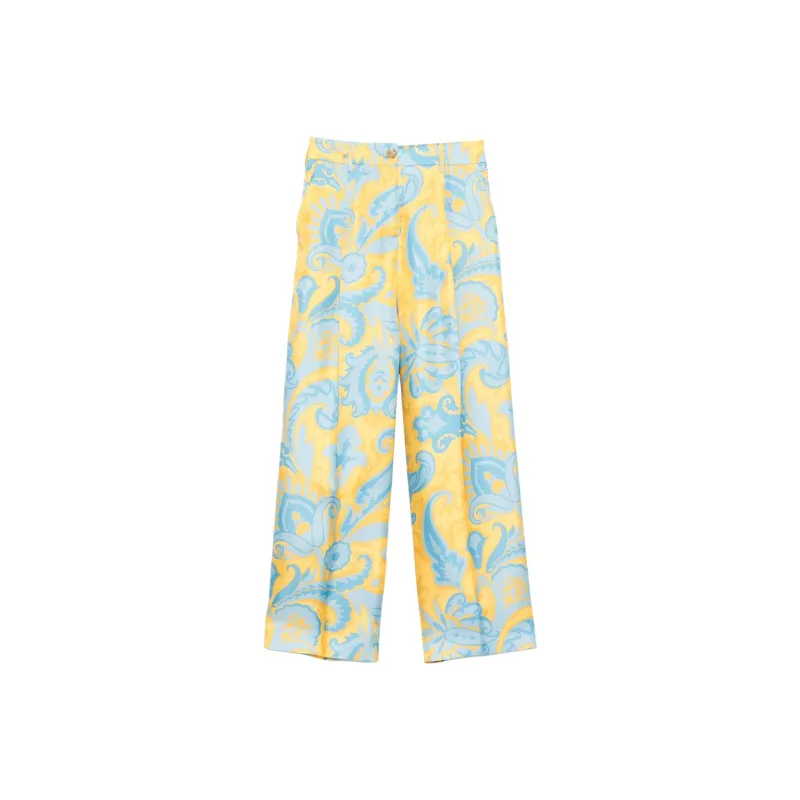 ETRO Paisley Printed Pleated Trousers-0