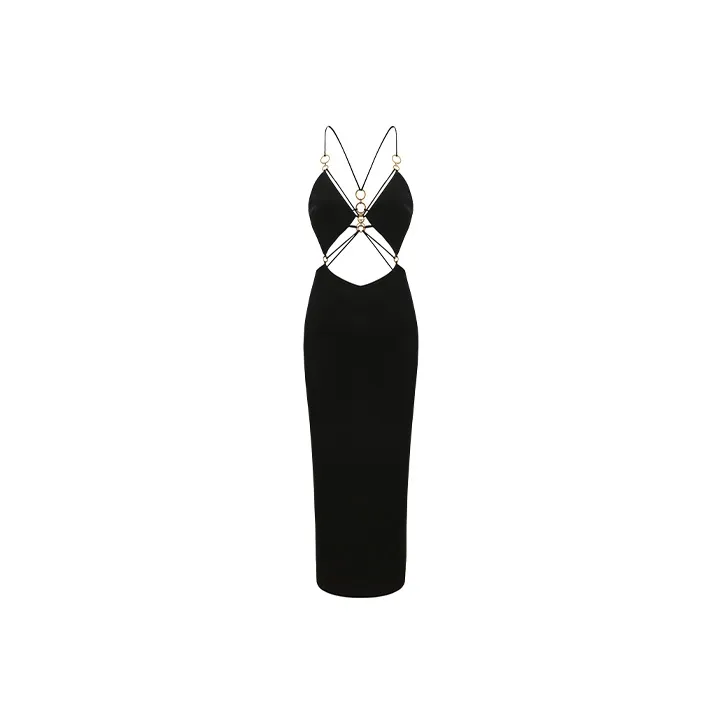 NANA JACQUELINE Slip Dress Women's Black-0