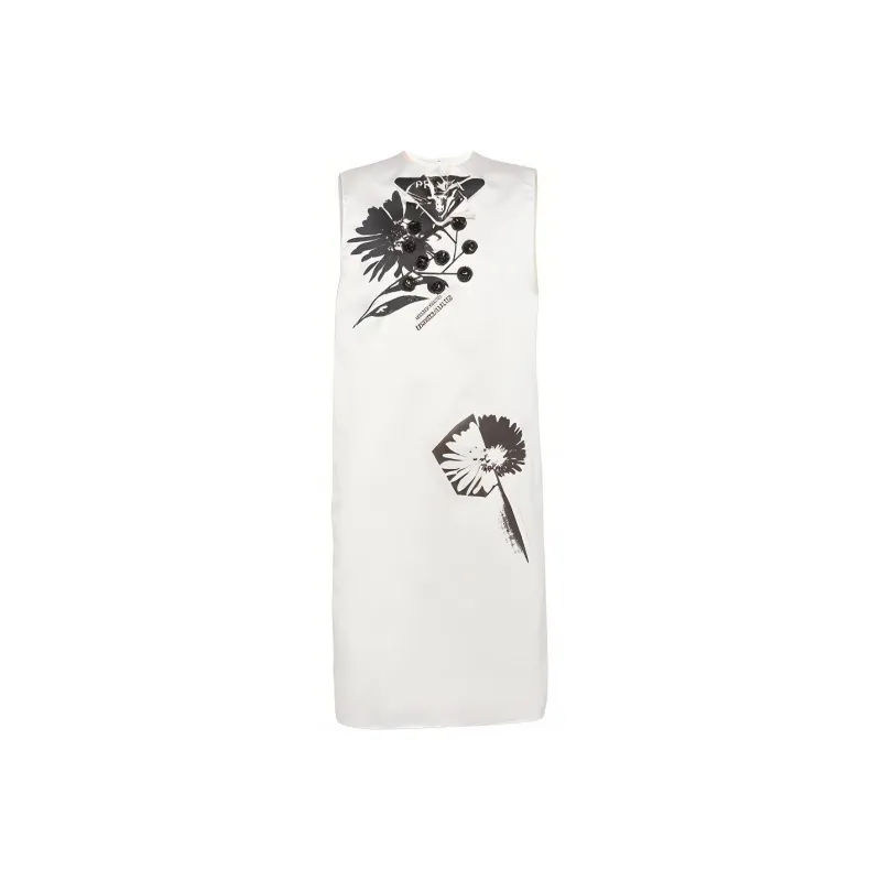 PRADA Sleeveless Dresses Women's White-0