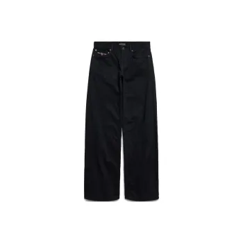Balenciaga Casual Pants Loose Fit Style Women's Black