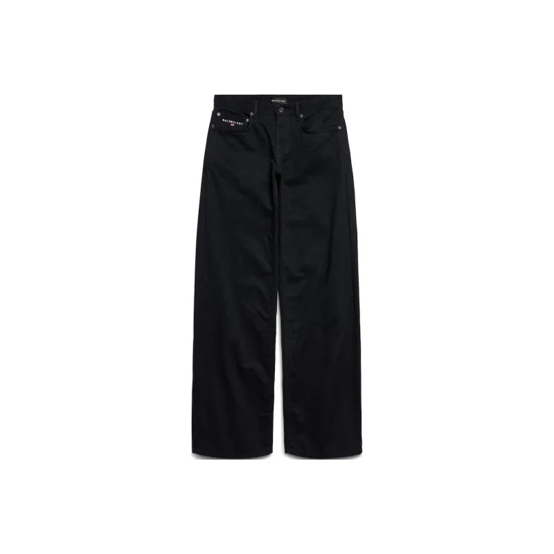 Balenciaga Casual Pants Loose Fit Style Women's Black-0