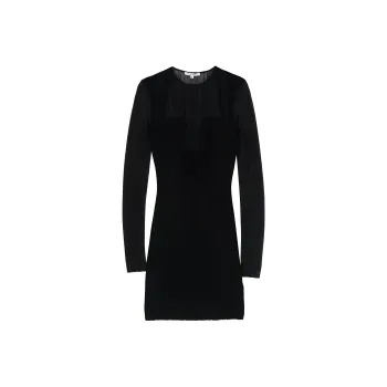 Nensi Dojaka Ribbed Plissé Mini Dress