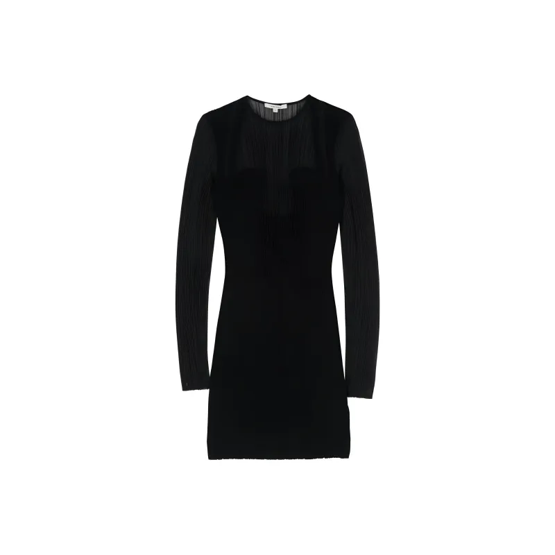 Nensi Dojaka Ribbed Plissé Mini Dress-0