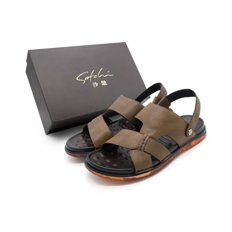 Satchi Beach Shoes, Sandals Men's Khaki-1