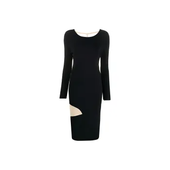 OFF WHITE Front N' Back Ribbed knit Dress