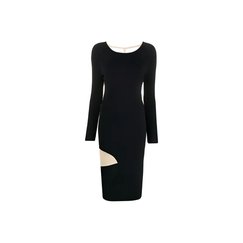 OFF WHITE Front N' Back Ribbed knit Dress-0