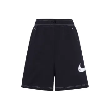 Nike Sportswear Swoosh Fleece High Rise Shorts Black