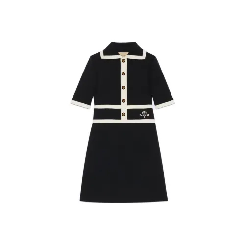 GUCCI Collared Contrast trim Dress