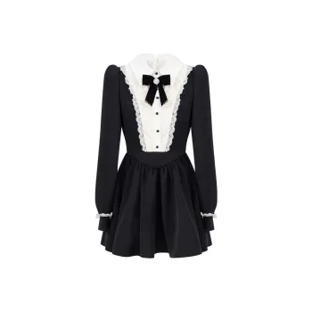 COSYISM Long-Sleeved Dresses Women's Black