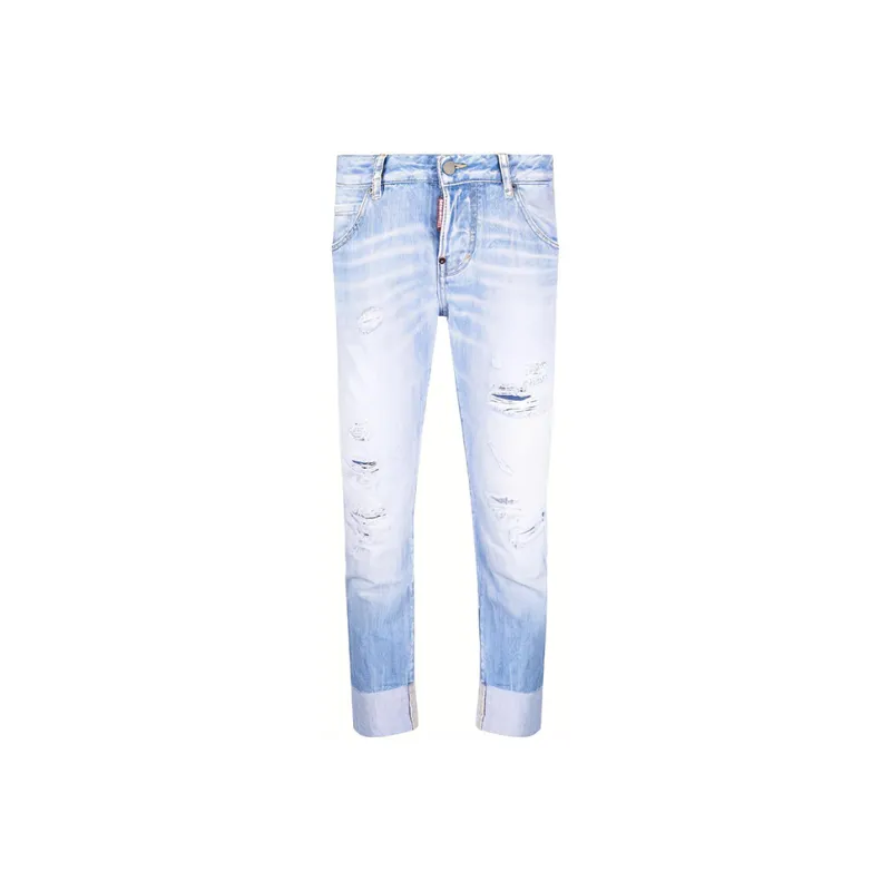 DSQUARED 2 Distressed Cropped Jeans-0