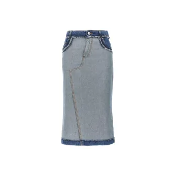 MARNI Inside out Denim Midi Skirt