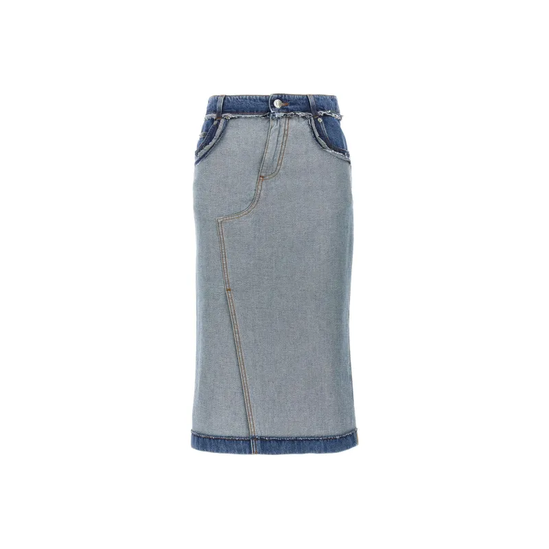 MARNI Inside out Denim Midi Skirt-0