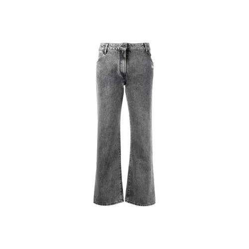 OFF WHITE Cropped Flared Jeans