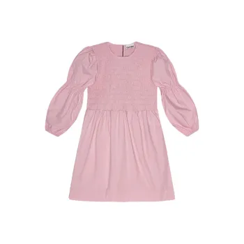 GANNI SS24 Long Sleeved Dress Women's Bleached Mauve