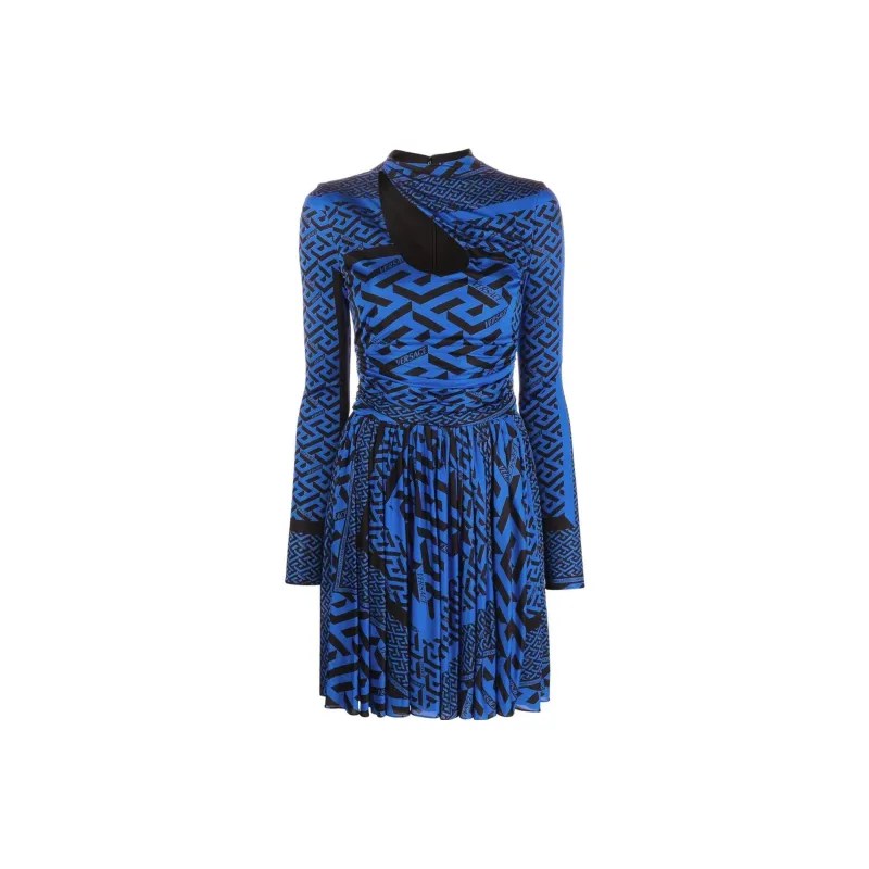 VERSACE Greca print Long sleeve Dress-0