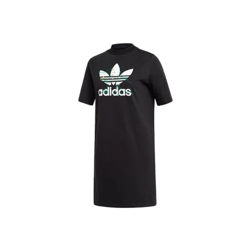 Adidas Originals Short Sleeved Dresses Women's Black