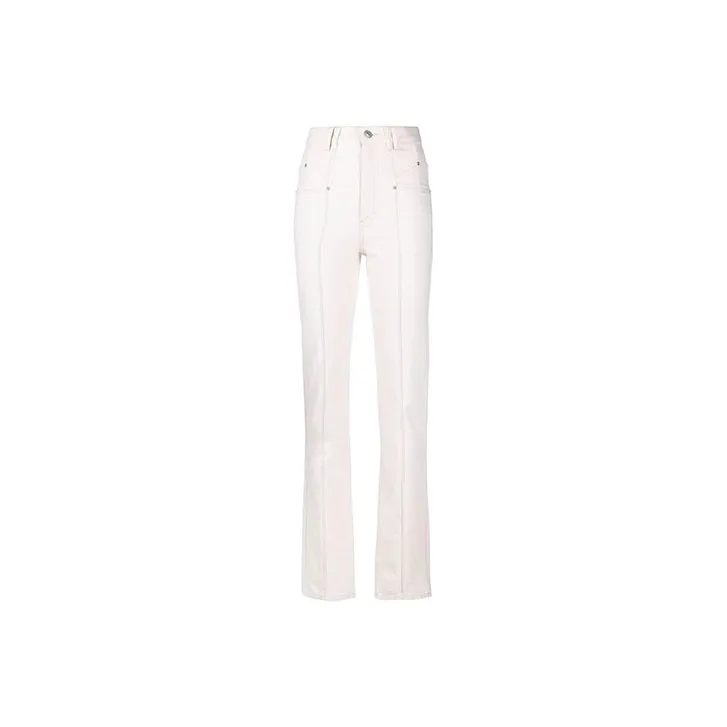 ISABEL MARANT Tuackom Button Detailed High Waist Jeans-0