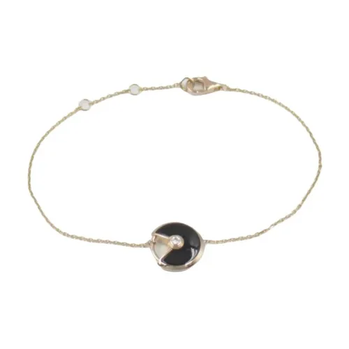 CARTIER Stone 18K Rose Gold Bracelets Women's Gold