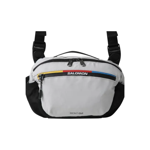 SALOMON Nylon Shoulder Bag, Crossbody Bag Mini Unisex Gray