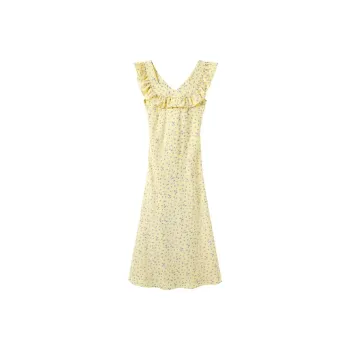 Incolore Short Sleeved Dress Women's Yellow