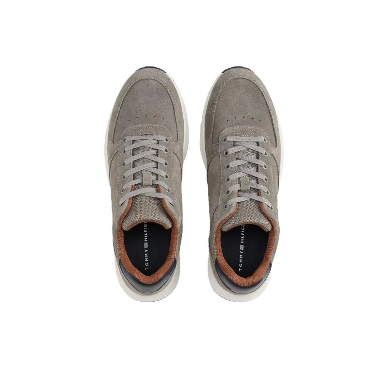 Tommy Hilfiger Trainers Low Top Casual Shoes Men's Gray Green-3