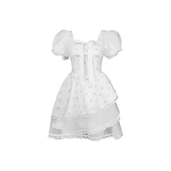 CPAURA Short Sleeved Dresses Women's White
