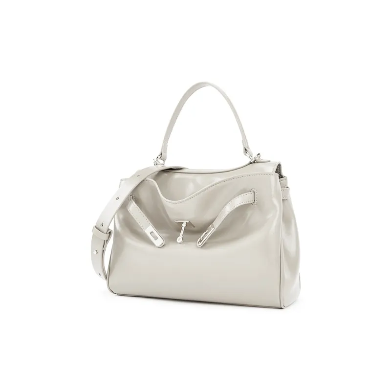 ELLE Oil Wax Soft Cowhide One Shoulder Handbag Women's Multicolor-1