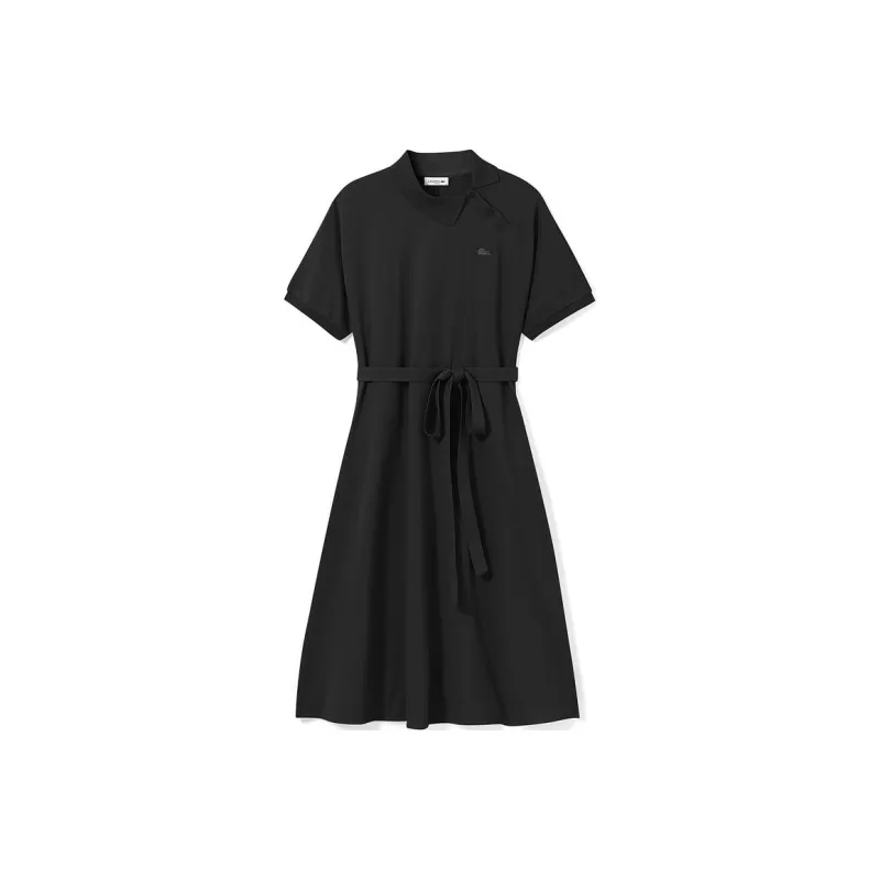 LACOSTE Short-Sleeved Dresses Women's Black-0