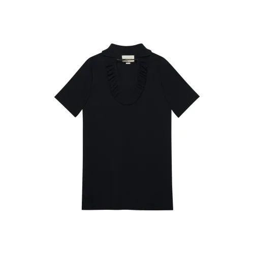 SAINT LAURENT Long Sleeved Dress Womens Black