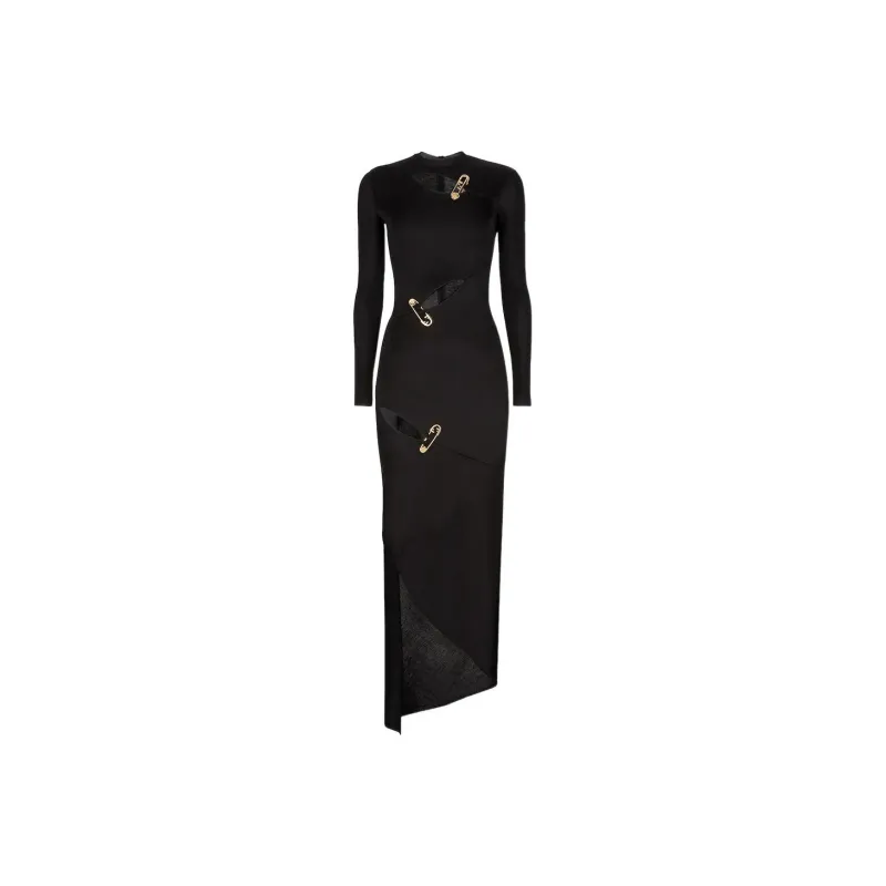 Versace X FENDI X VERSACE Long-Sleeved Dresses Women's Black-0