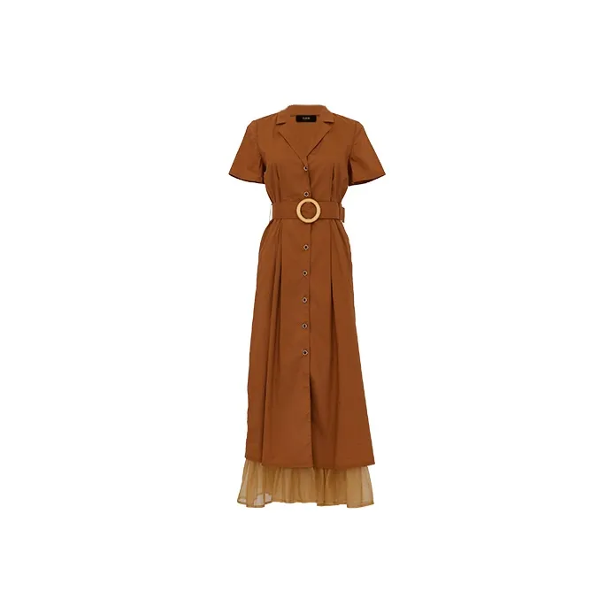 MARJORIE Short-Sleeved Dresses Women's Orange Red-0