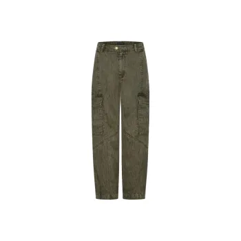 URBAN REVIVO Casual Pants Women's Dark Brown Green