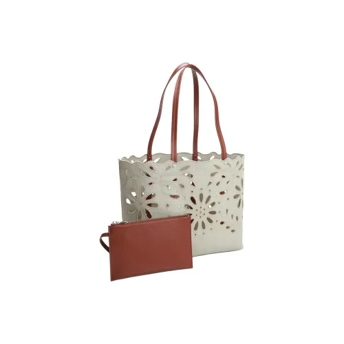 Chloe Linen Tote Bag, Shopping Bag, Handbag Women's Beige & Brown