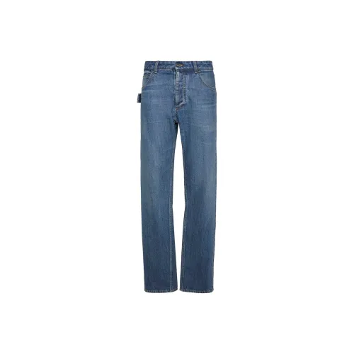Bottega Veneta High Rise Straight Denim Pants