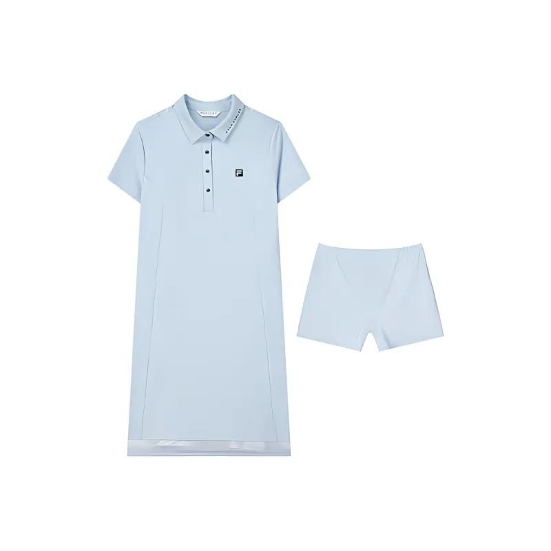 FILA Athletics Short-Sleeved Dresses Women's Light White Blue-0