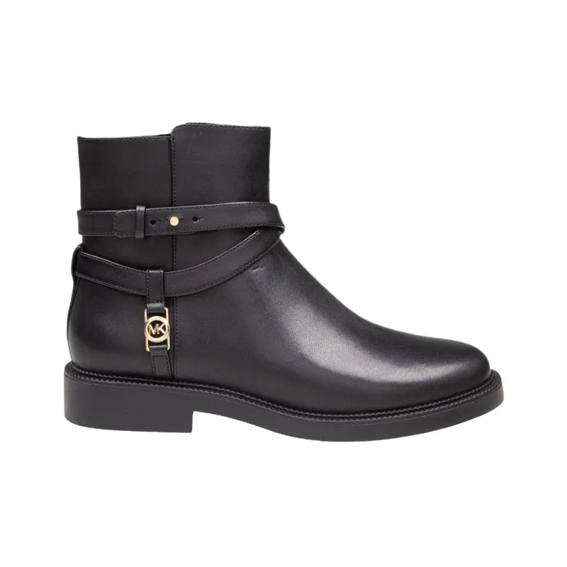 MICHAEL KORS Abigail Logo Plaque Ankle Boots Women's-1