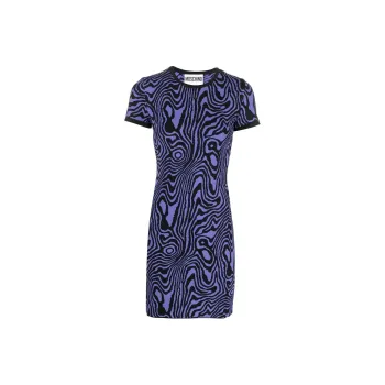 MOSCHINO Swirl pattern Knitted Minidress
