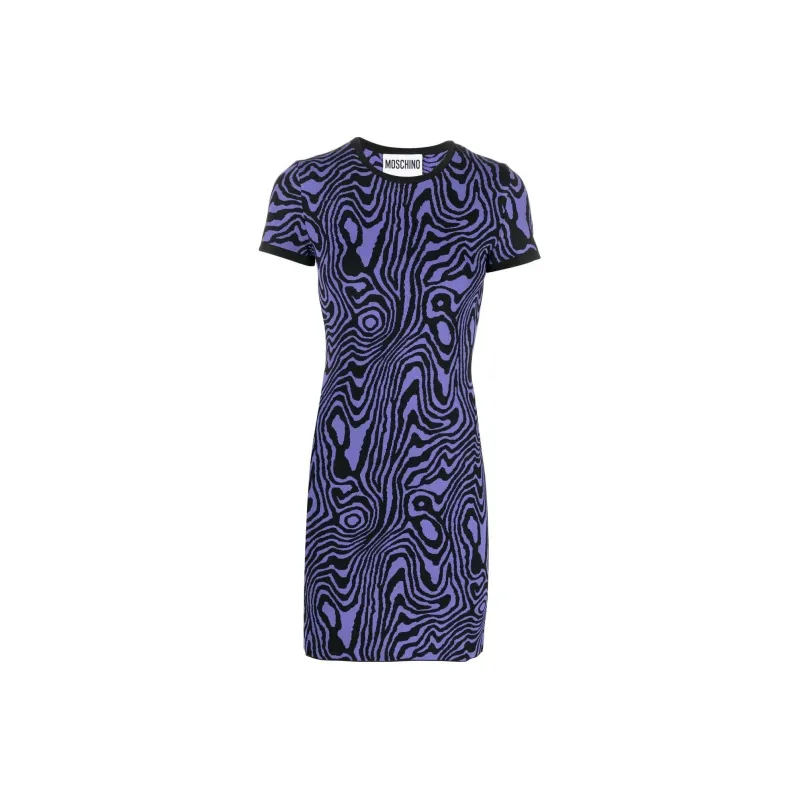 MOSCHINO Swirl pattern Knitted Minidress-0
