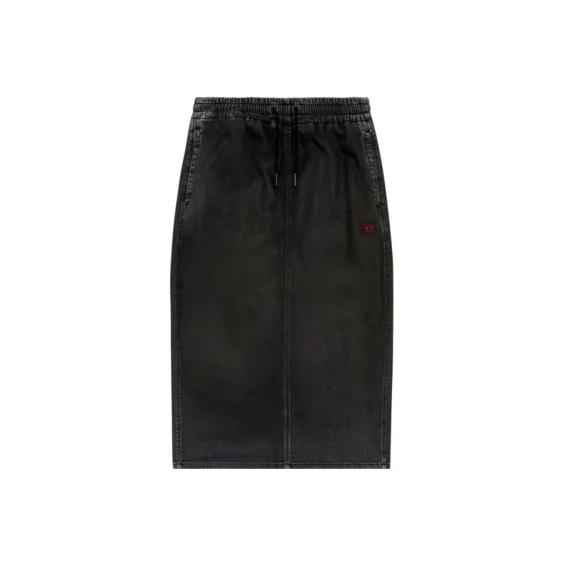 DIESEL Denim Long Skirts Women's Black-0