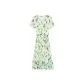 Beige with Green Print