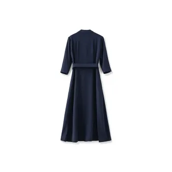 CHARM PICK Short Sleeved Dresses Women's Navy Blue