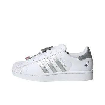 Adidas Originals SUPERSTAR Mid Top Skateboard Shoes Women's White Silver
