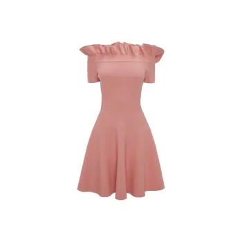 Alexander McQueen Off-Shoulder Mini Dress