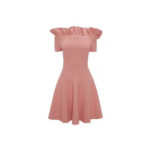 Alexander McQueen Off Shoulder Mini Dress