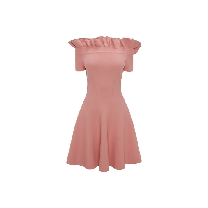 Alexander McQueen Off Shoulder Mini Dress-0
