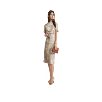 Mapping Short-Sleeved Dresses Women's Multicolor