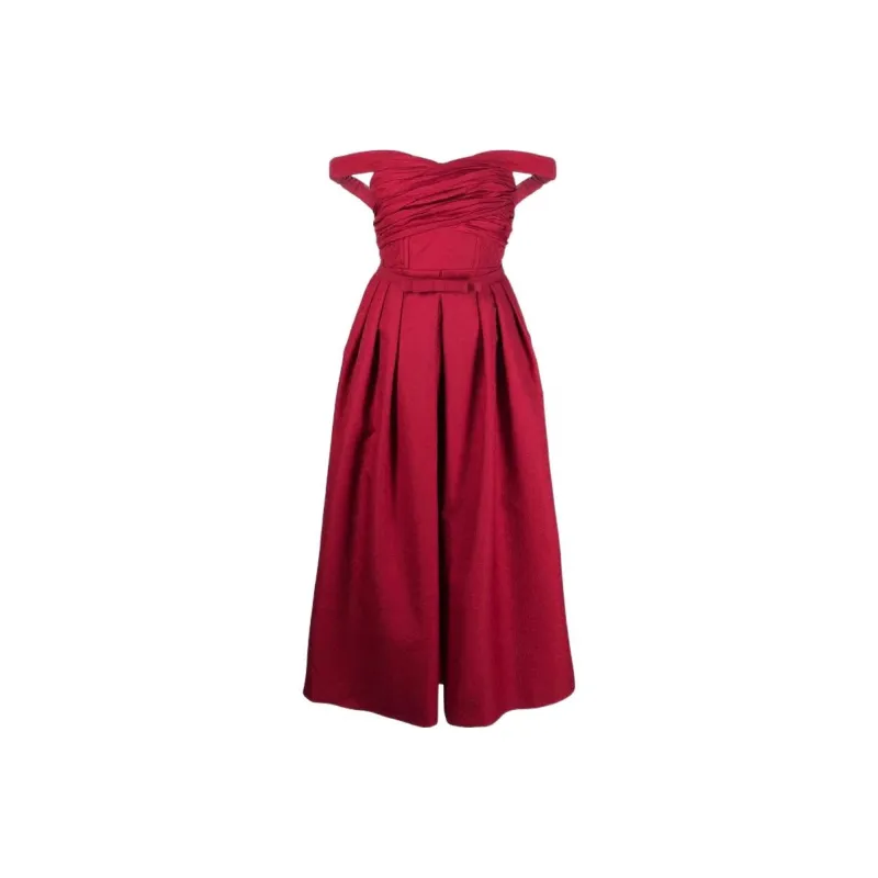 Self-portrait Sleeveless Dresses Women's Red-0