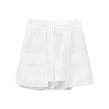 OVV Breeze Series Casual Shorts Women's Raw White Solid Color 07